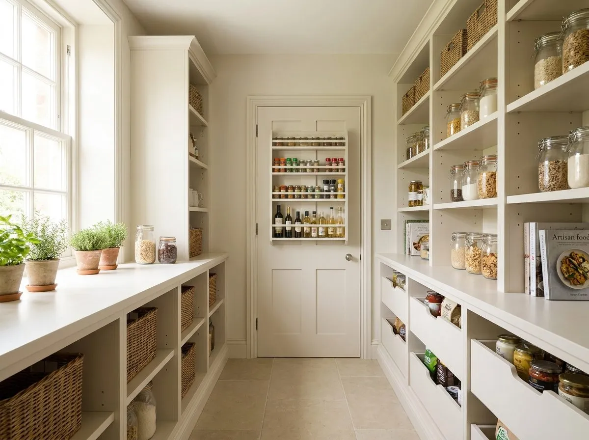 Walk-in pantry with pull-out drawers — visualization